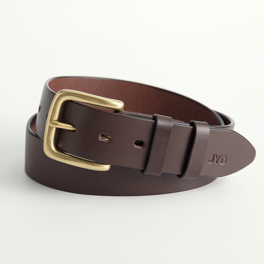 Classic Brown Leather Belt -1.5"