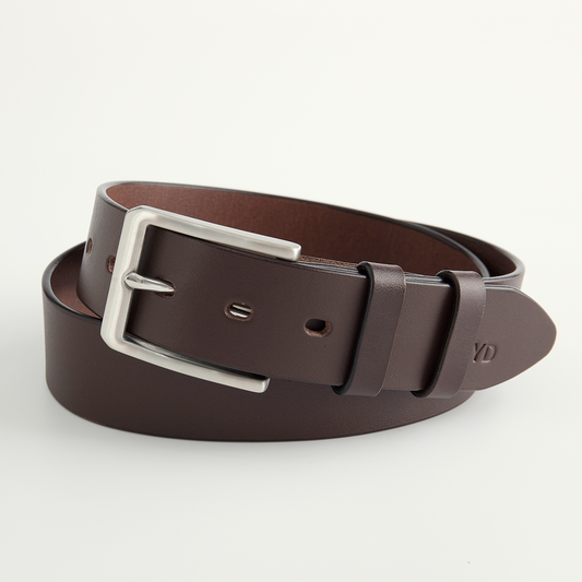 Classic Brown Leather Belt -1.5"