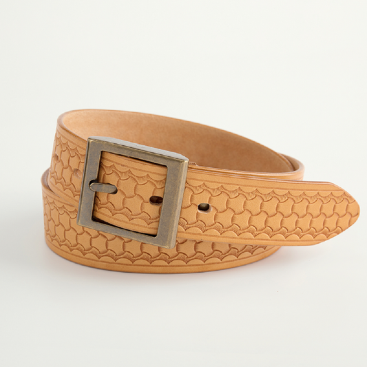 Natural Color Embossed Belt -1.5"