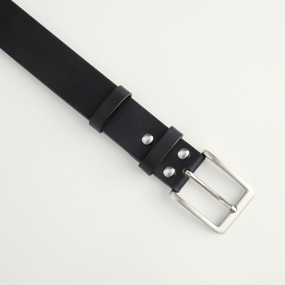 Classic Black Leather Belt -1.5"