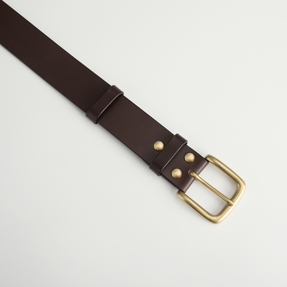 Classic Brown Leather Belt -1.5"