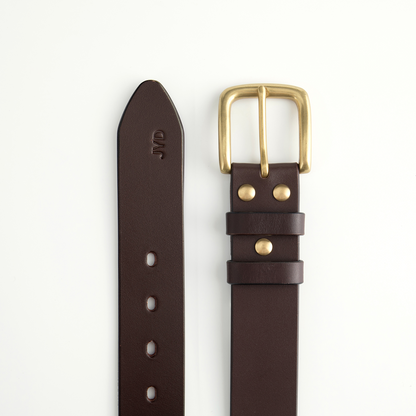 Classic Brown Leather Belt -1.5"