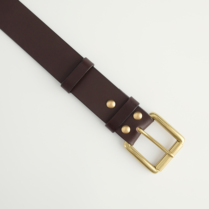 Classic Brown Leather Belt -1.5"