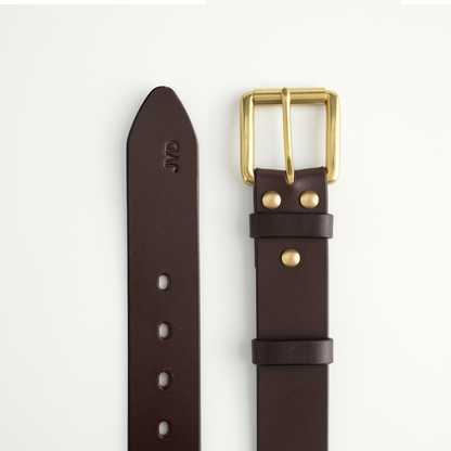 Classic Brown Leather Belt -1.5"