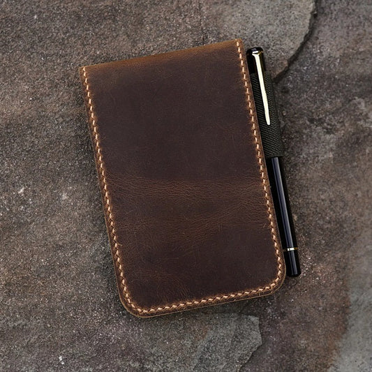 Personalized real genuine leather notepad cover for rite in the rain top-spiral notebook
