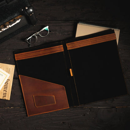 Personalized Leather Executive Portfolio Organizer