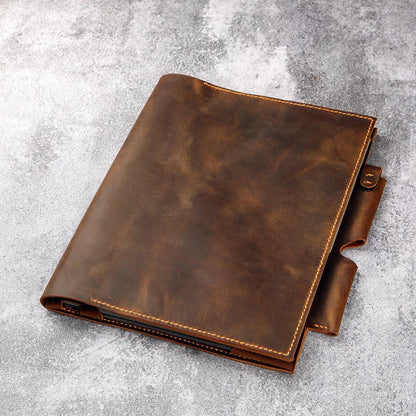 Personlized Genuine ALL leather folio case with pen holder for remarkable paper pro